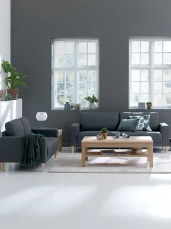 Sofasæt EGENSE 3+2-pers. mørkegråt stof