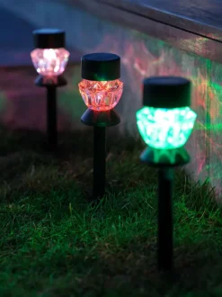 Solcellelampe SPLITTERNE Ø7xH35cm sort