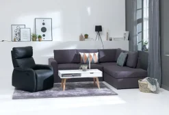 Sovesofa chaiselong BEDSTED grå