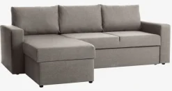 Sovesofa chaiselong MARSLEV lysegråt stof