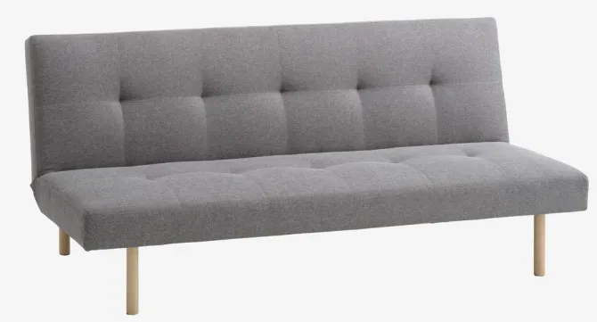 Sovesofa HOLSTED gråt stof