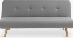 Sovesofa JUVRE lysegråt stof/natur