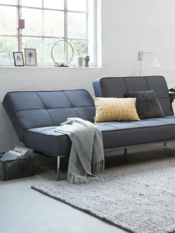 Sovesofa OREVAD mørkegråt stof