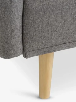 Sovesofa PARADIS lysegråt stof/egefarve