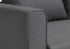 Sovesofa SKILLEBEKK mørkegråt stof