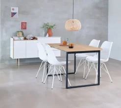 Spisebord AABENRAA 80x120 egefarve/sort