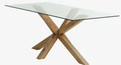 Spisebord AGERBY 90x190 glas/eg