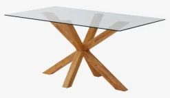 Spisebord AGERBY 90x160 glas/eg