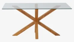 Spisebord AGERBY 90x160 glas/eg