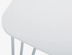 Spisebord BANNERUP 76x120 hvid/krom