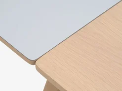 Spisebord EGEBJERG 90x160/250 lysegrå/eg