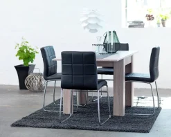 Spisebord HASLUND 80x80/160 eg