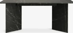Spisebord KRONDAL 90x180 marmorfarvet sort