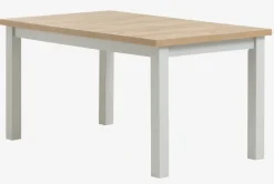 Spisebord MARKSKEL 90x150/193 lys grå/egefarve