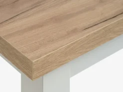 Spisebord MARKSKEL 90x150/193 lys grå/egefarve