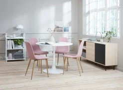 Spisebord RINGSTED Ø100 hvid