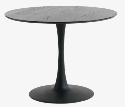 Spisebord RINGSTED Ø100 sort askefiner