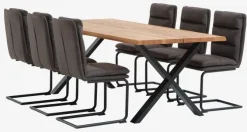 Spisebord ROSLEV 95x200 eg natur/sort