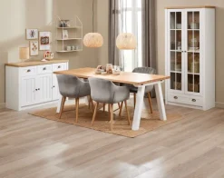 Spisebord SKAGEN 90x200 eg/hvid