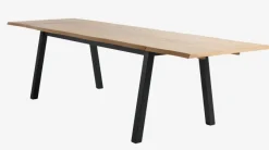 Spisebord SKOVLUNDE 90x200 eg natur/sort