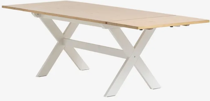 Spisebord VISLINGE 90x150 natur/hvid