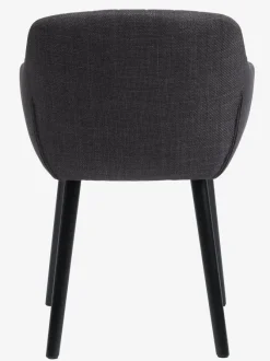 Spisebordsstol ADSLEV antracitgråt stof/sort