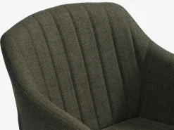 Spisebordsstol ADSLEV olivengrønt stof/egefarve