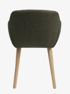 Spisebordsstol ADSLEV olivengrønt stof/egefarve
