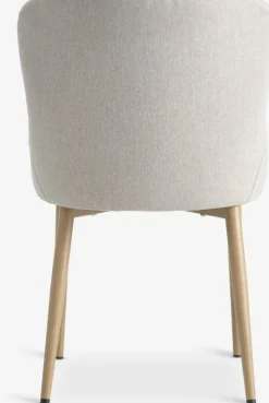 Spisebordsstol BELLINGE sandfarvet stof/egefarve