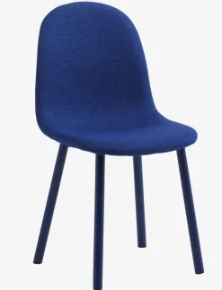 Spisebordsstol EJSTRUP blåt stof
