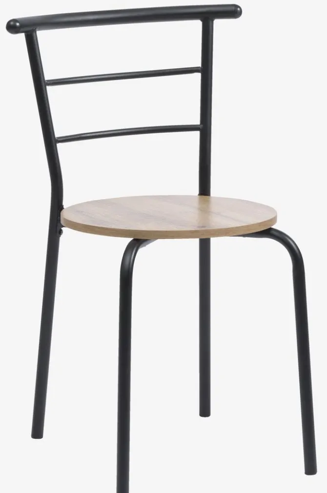 Spisebordsstol GADSTRUP sort/egefarve