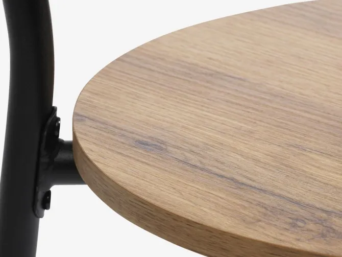 Spisebordsstol GADSTRUP sort/egefarve