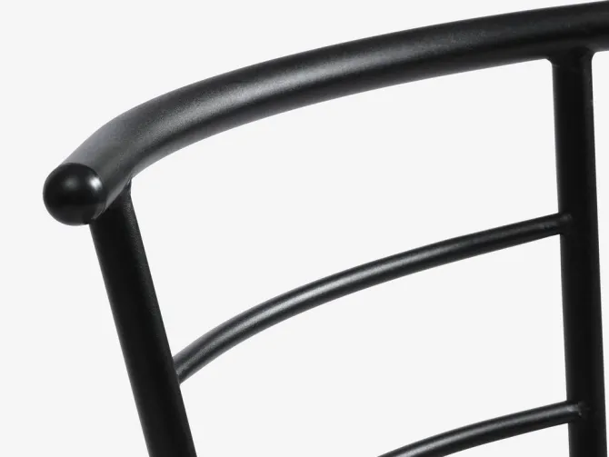 Spisebordsstol GADSTRUP sort/egefarve