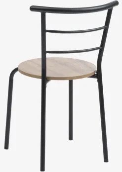 Spisebordsstol GADSTRUP sort/egefarve