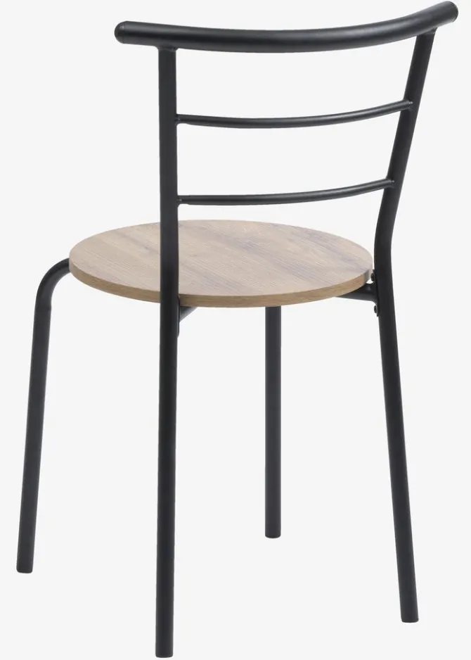 Spisebordsstol GADSTRUP sort/egefarve