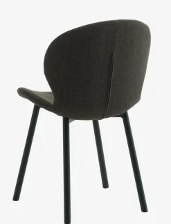 Spisebordsstol GEVNINGE mørkebrunt stof/sort