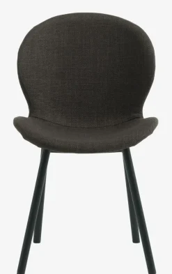 Spisebordsstol GEVNINGE mørkebrunt stof/sort