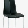 Spisebordsstol HAVNDAL sort kunstlæder/krom