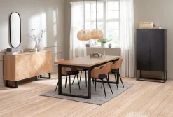 Spisebordsstol HVIDOVRE eg/sort stof