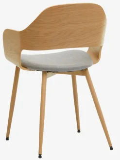 Spisebordsstol HVIDOVRE lys eg/lysegråt stof