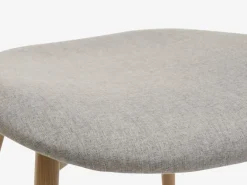 Spisebordsstol HVIDOVRE lys eg/lysegråt stof