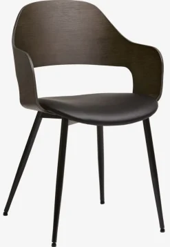 Spisebordsstol HVIDOVRE mørk eg/sort stof