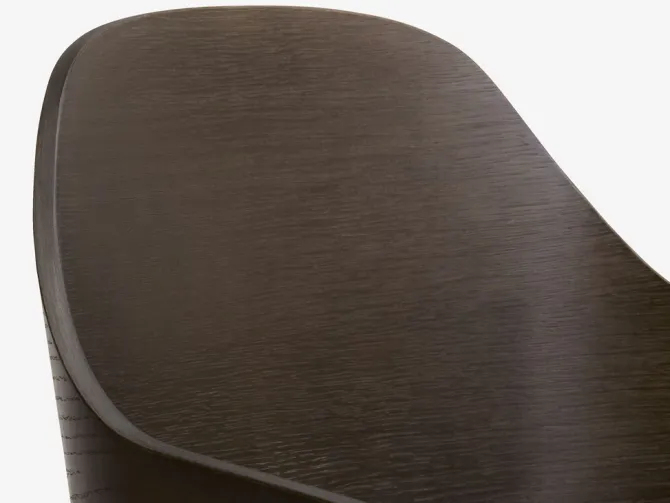 Spisebordsstol HVIDOVRE mørk eg/sort stof