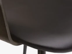 Spisebordsstol HVIDOVRE mørk eg/sort stof