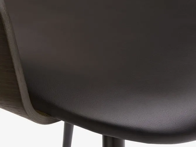 Spisebordsstol HVIDOVRE mørk eg/sort stof