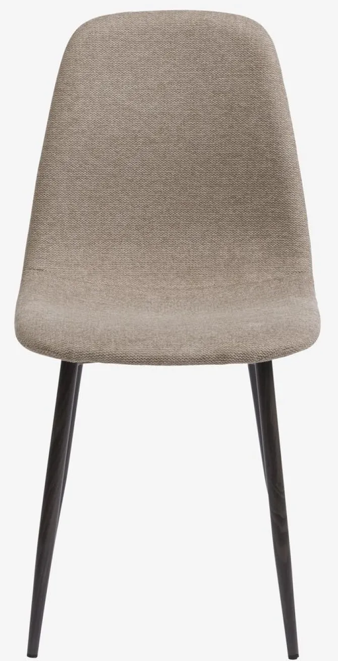 Spisebordsstol JONSTRUP beige stof/mørk egefarve