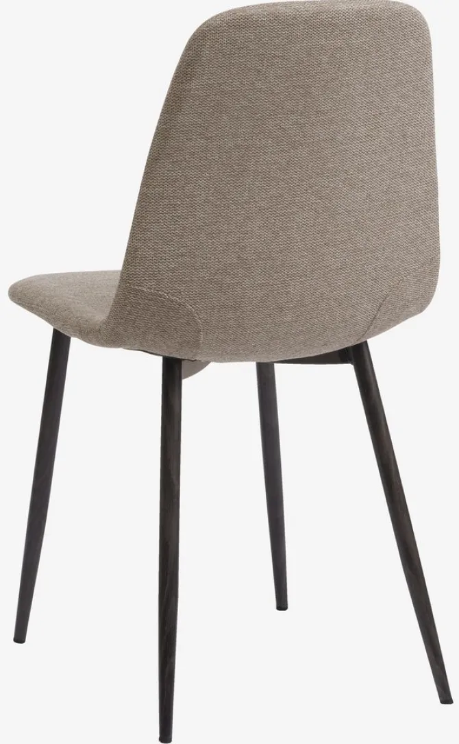 Spisebordsstol JONSTRUP beige stof/mørk egefarve