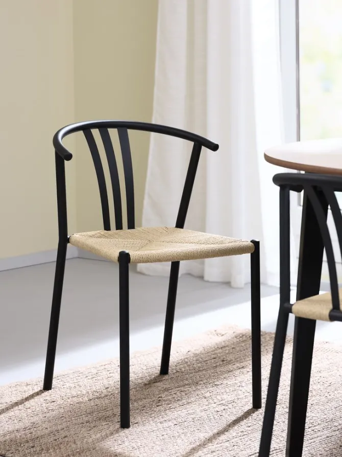 Spisebordsstol JYDERUP sort/natur