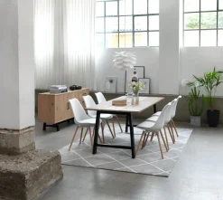 Spisebordsstol KASTRUP hvid/eg