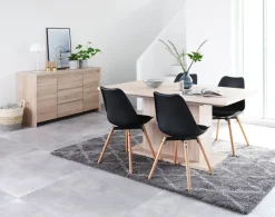 Spisebordsstol KASTRUP sort/eg
